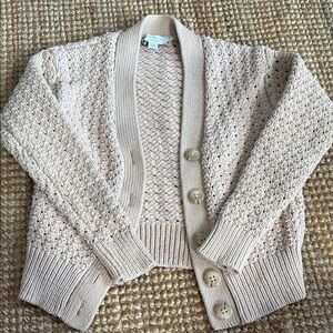 Ann Taylor Beige Textured Cardigan